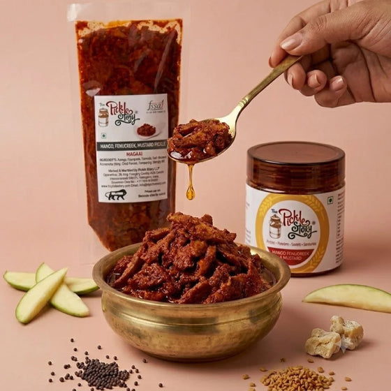 Maagai sun-dried mango pickle, homemade Andhra pickle by The Pickle Story