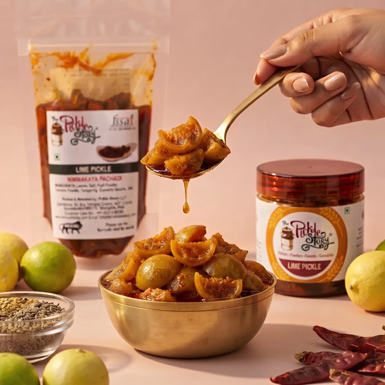 Nimmakaya lime pickle, homemade Andhra pickle by The Pickle Story