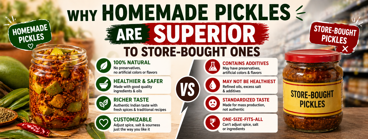Homemade pickles versus store-bought