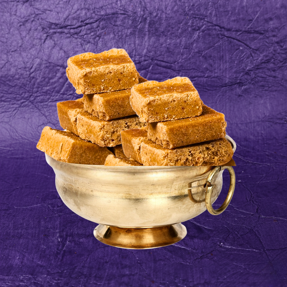 Besan chakki served the traditional way