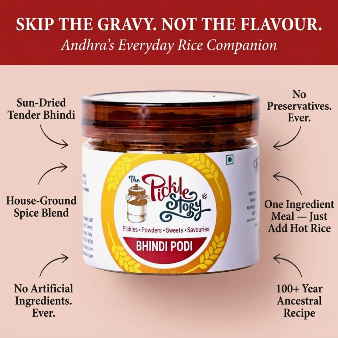 Bhindi masala podi ingredients and details