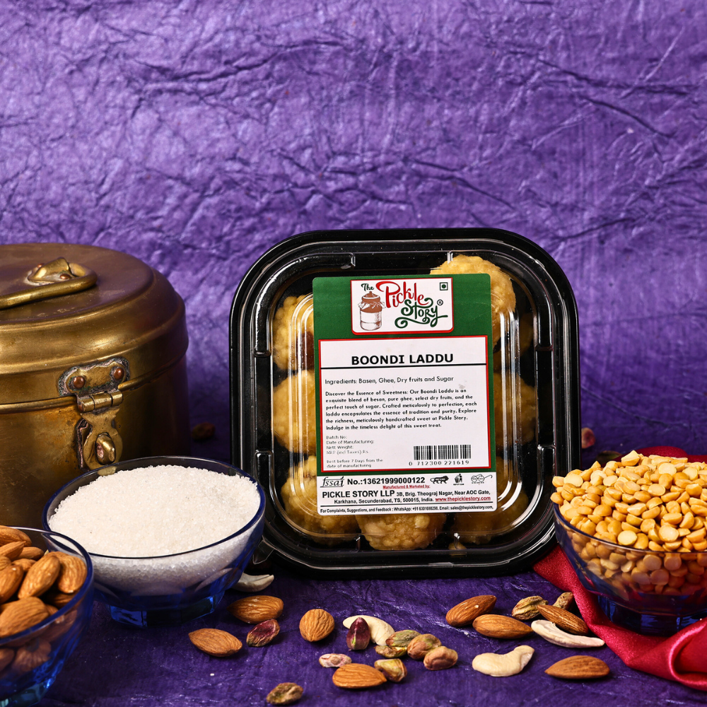 Sweet boondi, homemade Andhra sweet by The Pickle Story