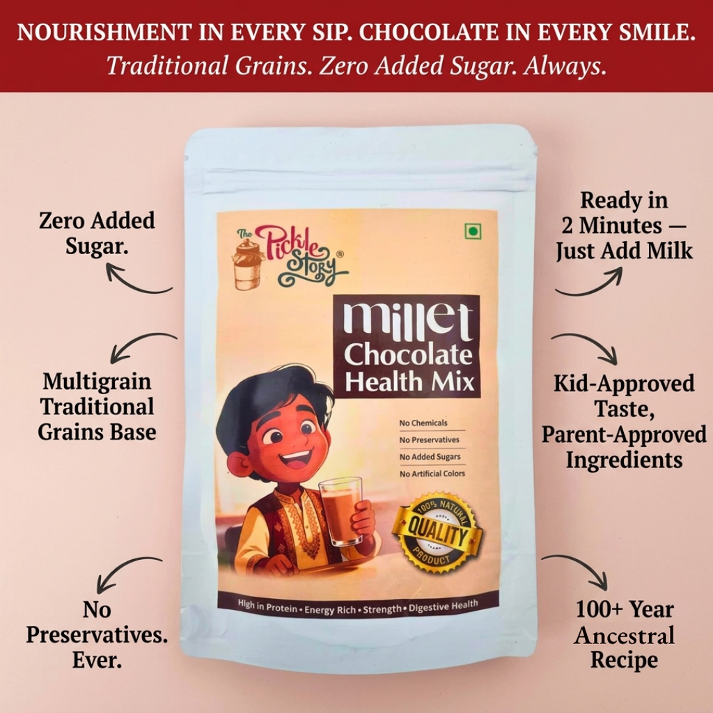 Millet chocolate health mix ingredients and details