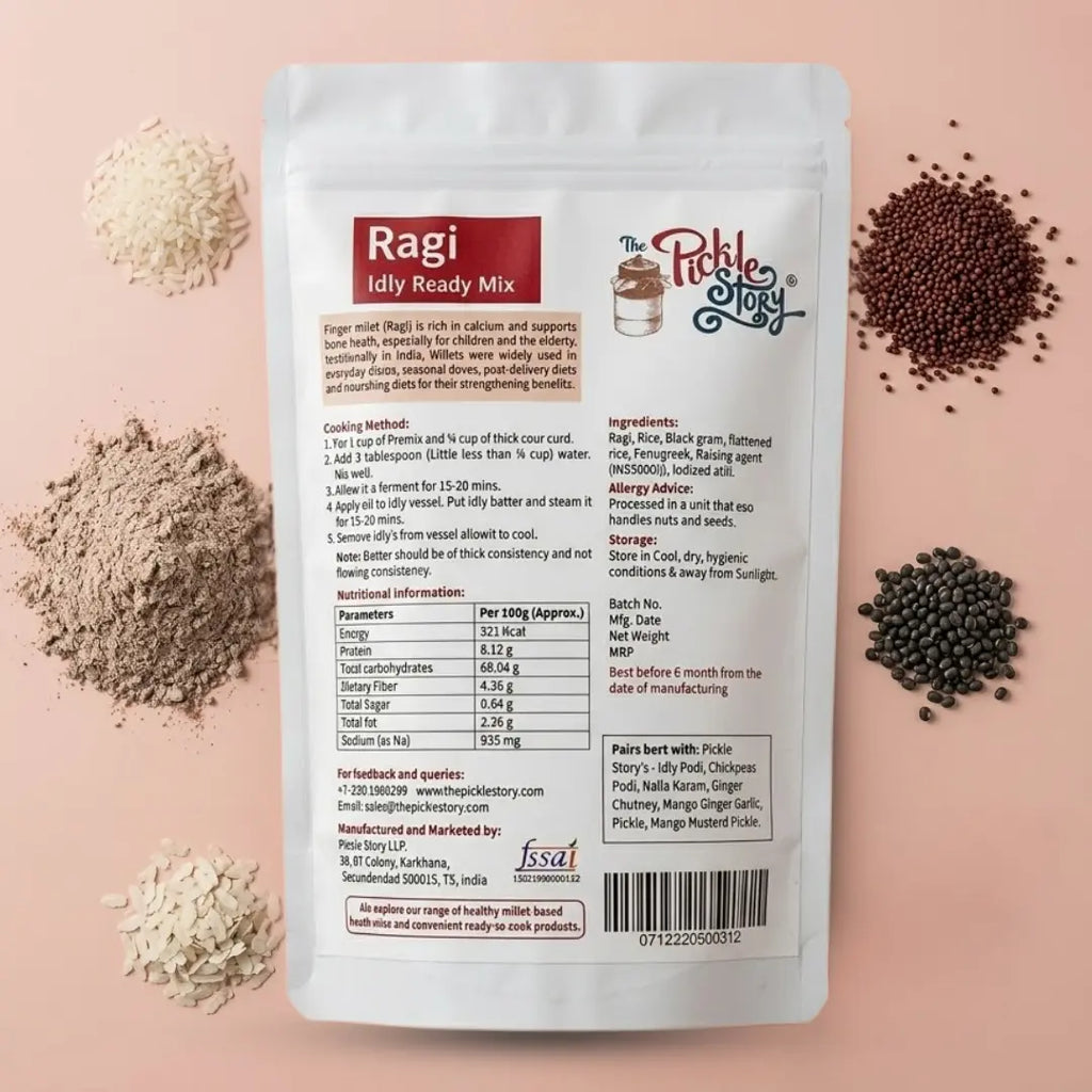 Ragi idlis made with the ready mix