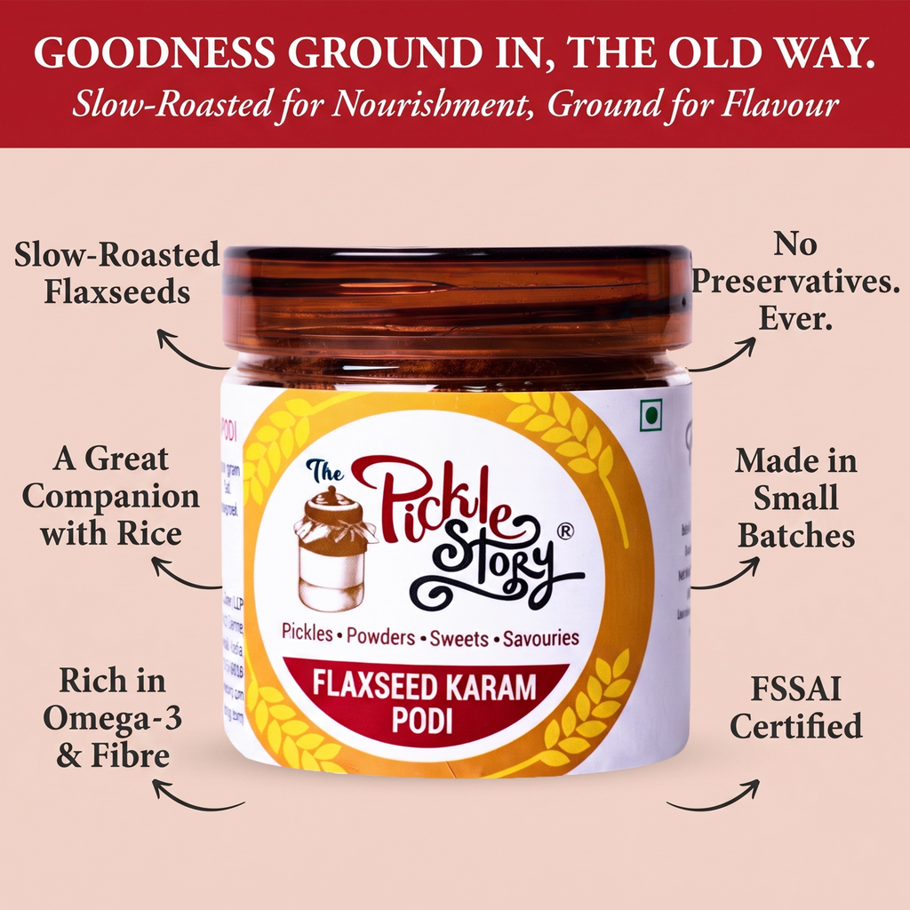 Flax seed karam podi ingredients and details