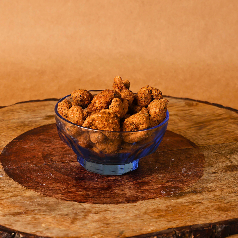 Masala pepper kaju served in a bowl