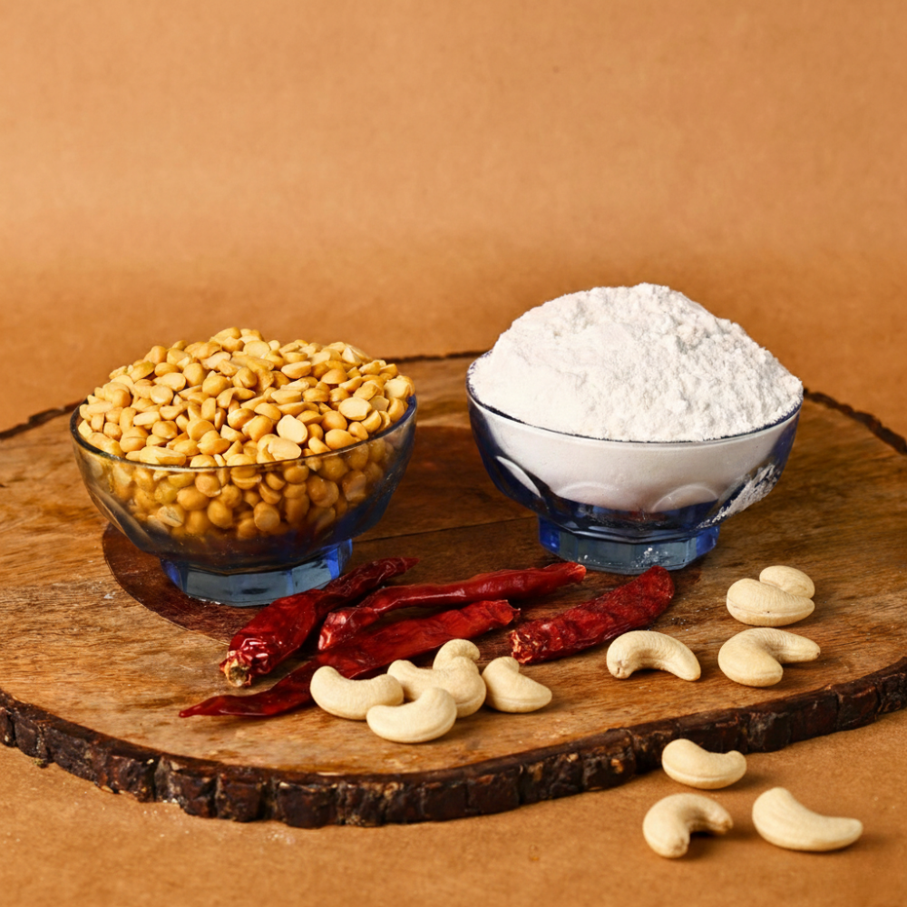 Pepper roasted cashews, close-up