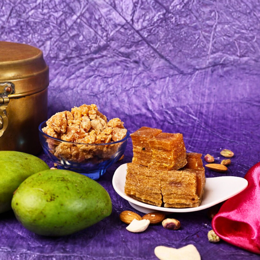 Mamidi tandra pieces on a plate