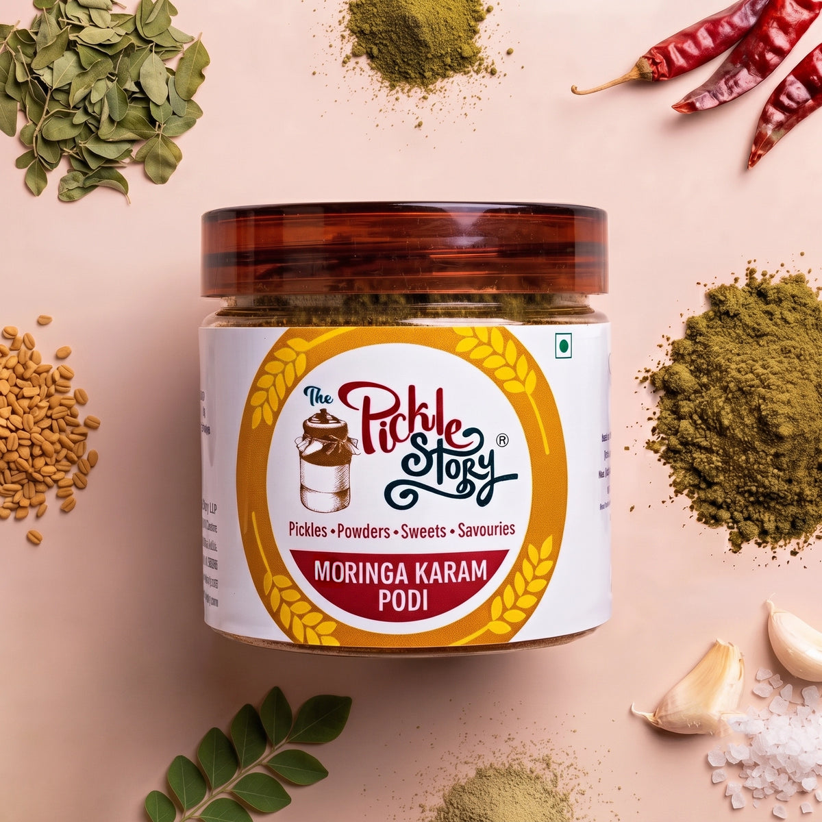 Moringa karam podi in a 100 g pack