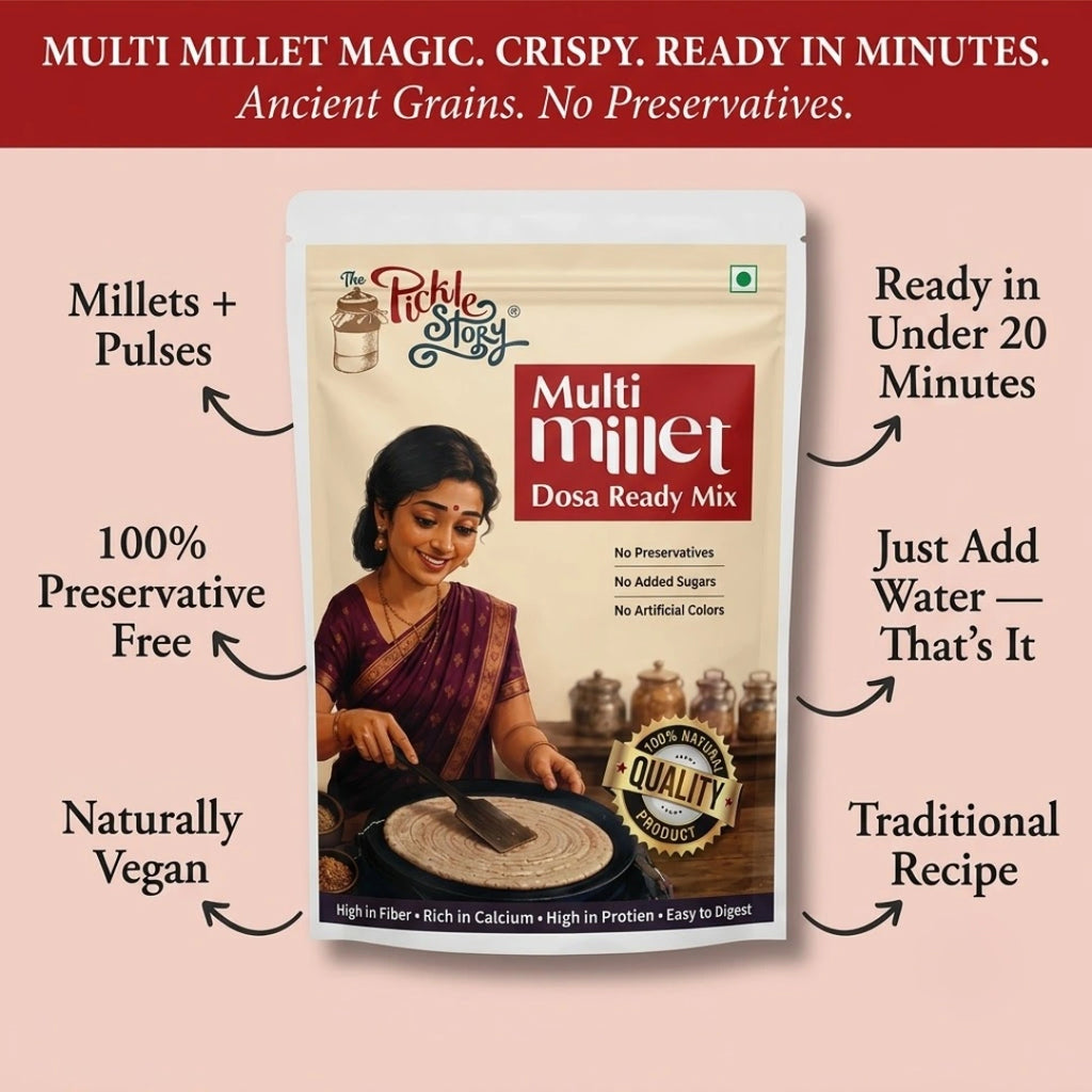 Multi millet dosa ready mix ingredients and details