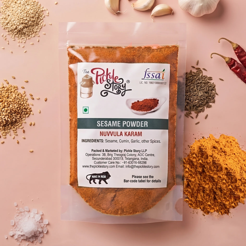 Nuvvula podi in an 80 g pack
