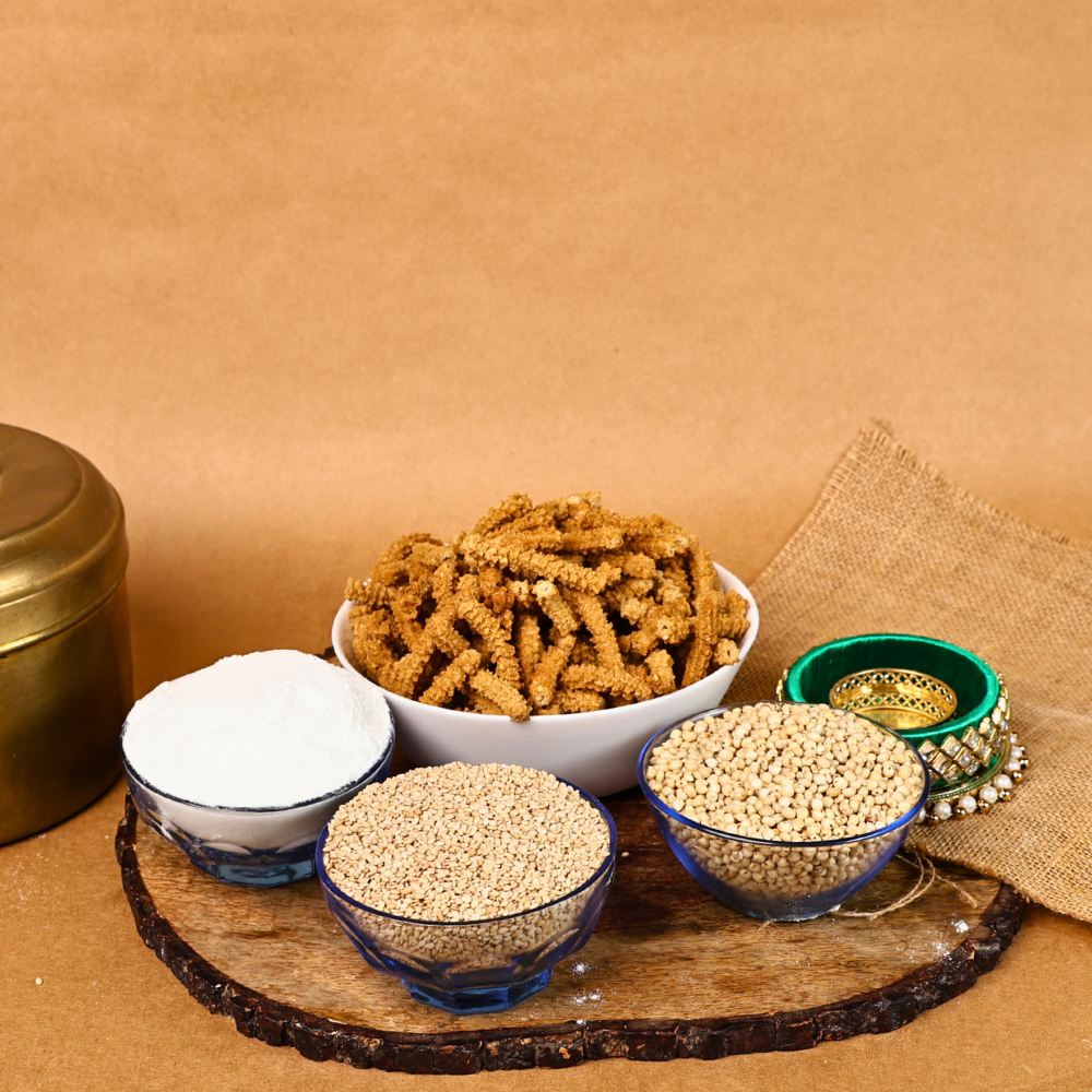 Jonna murukku served the traditional way