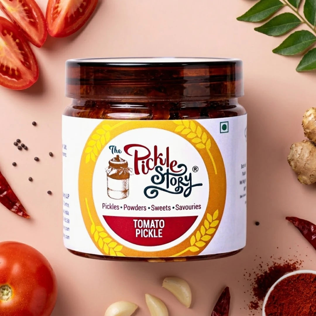 Tomato pickle in a 200 g jar
