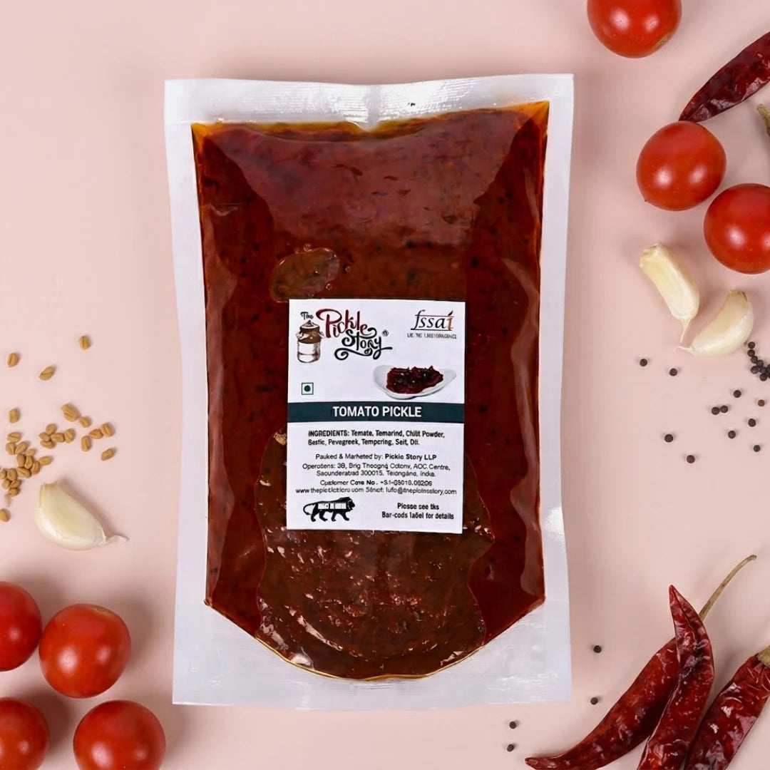 Tomato pickle in a 500 g pouch