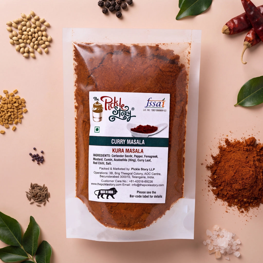 Curry masala in an 80 g pack
