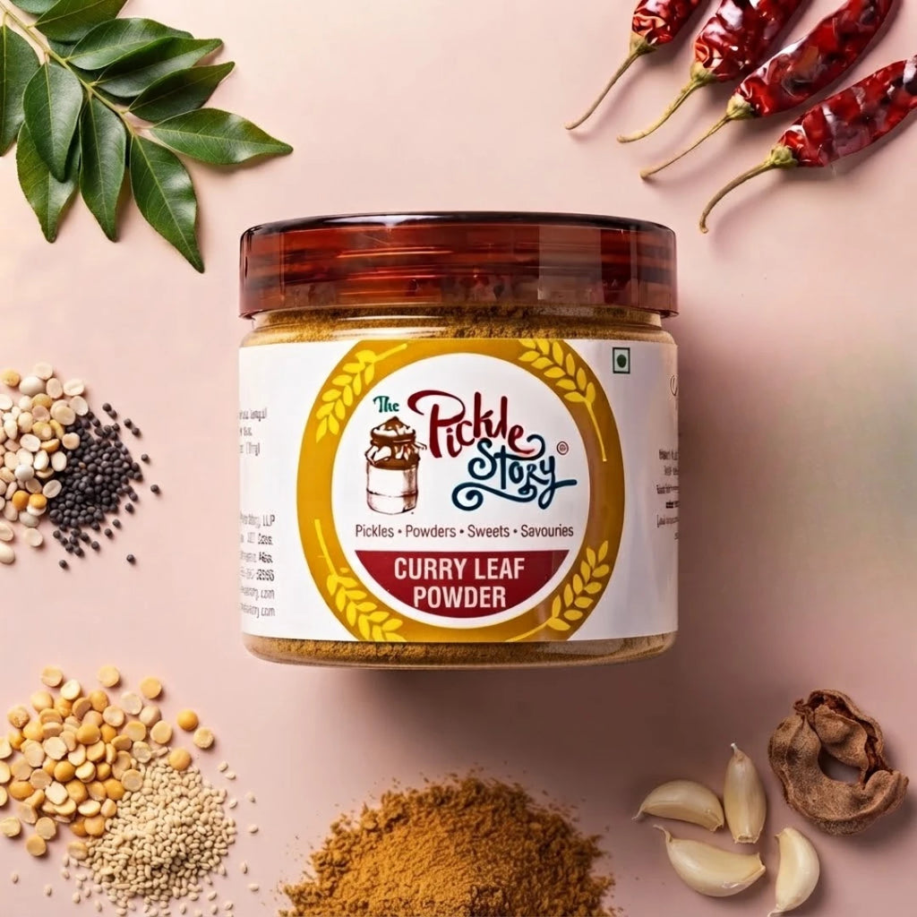 Curry leaf podi in a 100 g pack