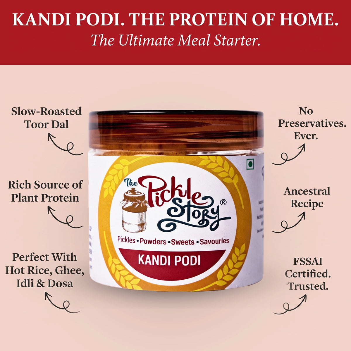 Kandi podi ingredients and details