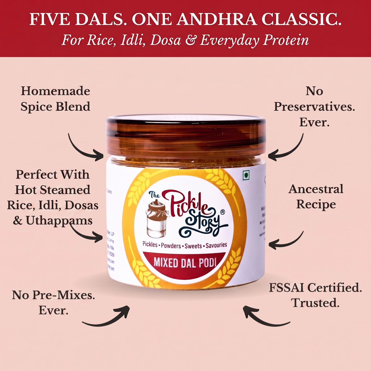 Pappu podi ingredients and details