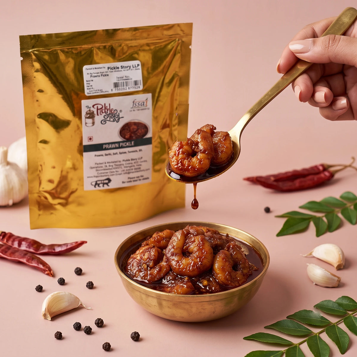 Andhra prawn pickle from Bhimavaram, sold by The Pickle Story