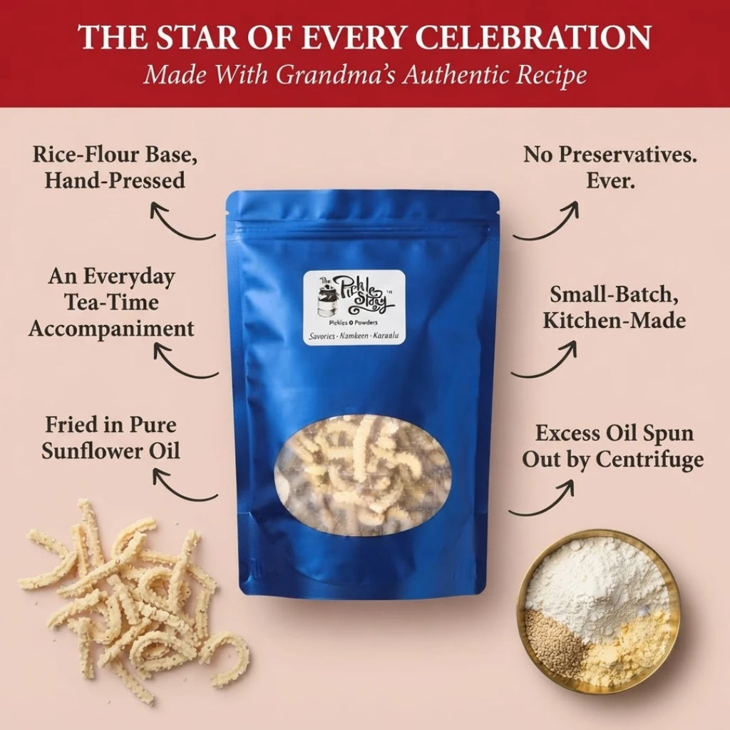 Rice murukku ingredients and details