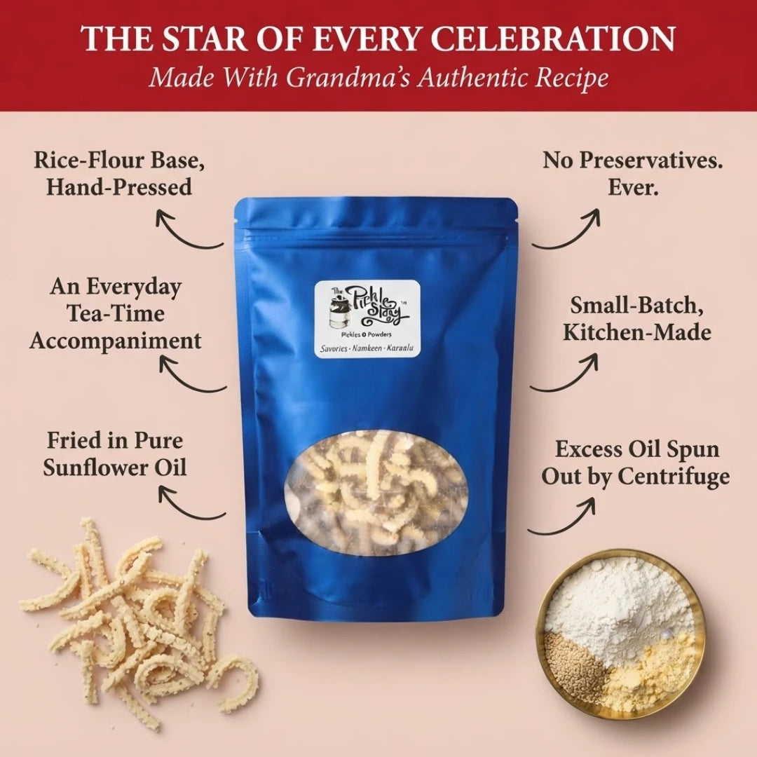 Rice murukku ingredients and details
