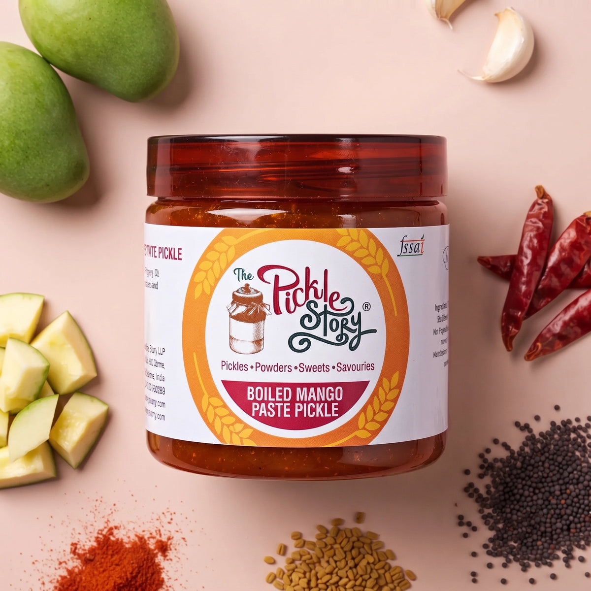 Udikkina Thokku mango pickle in a 200 g jar