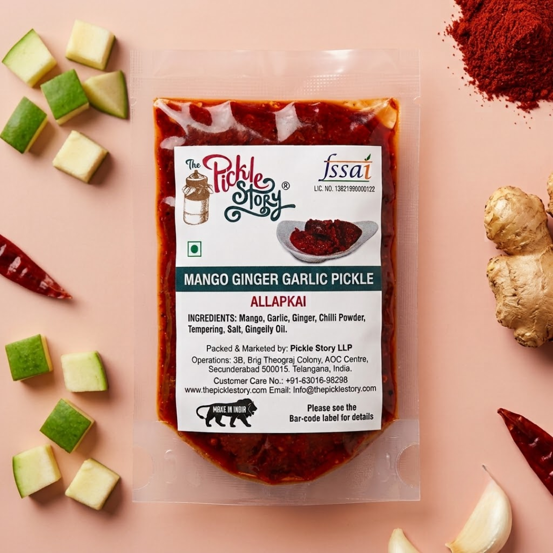 Mango Ginger Garlic Pickle  – Allapkai – Taster Pack 50 Grams
