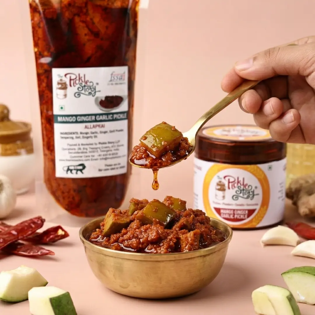Mango Ginger Garlic Pickle  – Allapkai