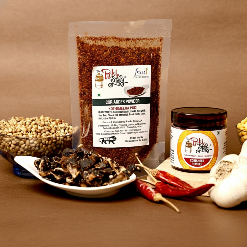 Freshly Ground Coriander (Dhania) Powder – Aromatic & Digestive Aid