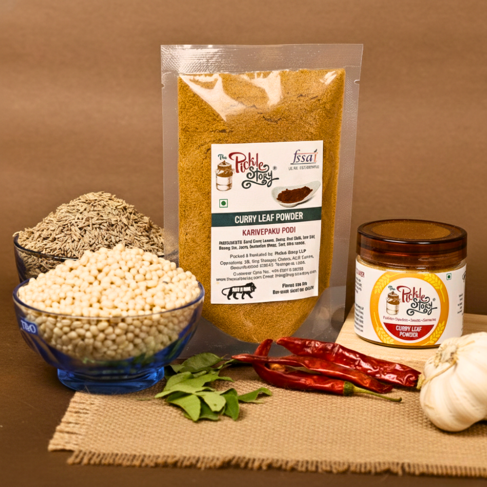 Organic Curry Leaf (Kadi Patta) Powder – For Hair Growth & Iron Boost