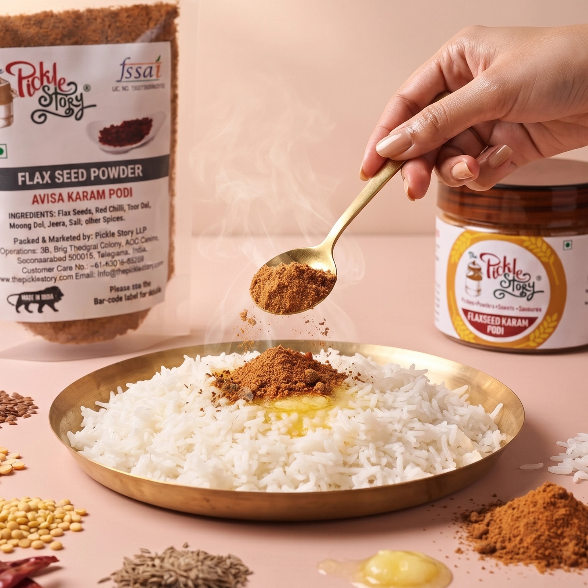 Roasted Flax Seed (Alsi) Karam Podi – High Omega-3 Heart Health
