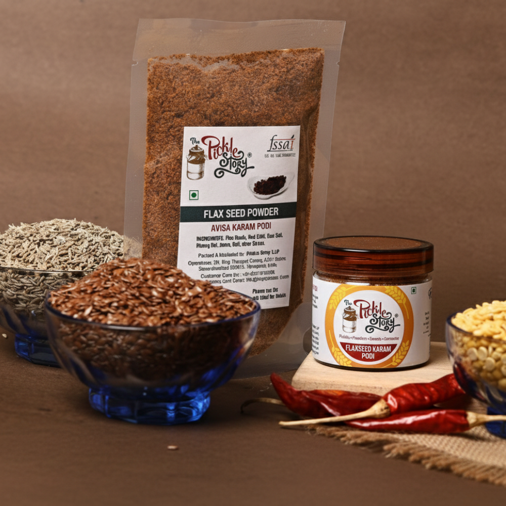 Roasted Flax Seed (Alsi) Karam Podi – High Omega-3 Heart Health
