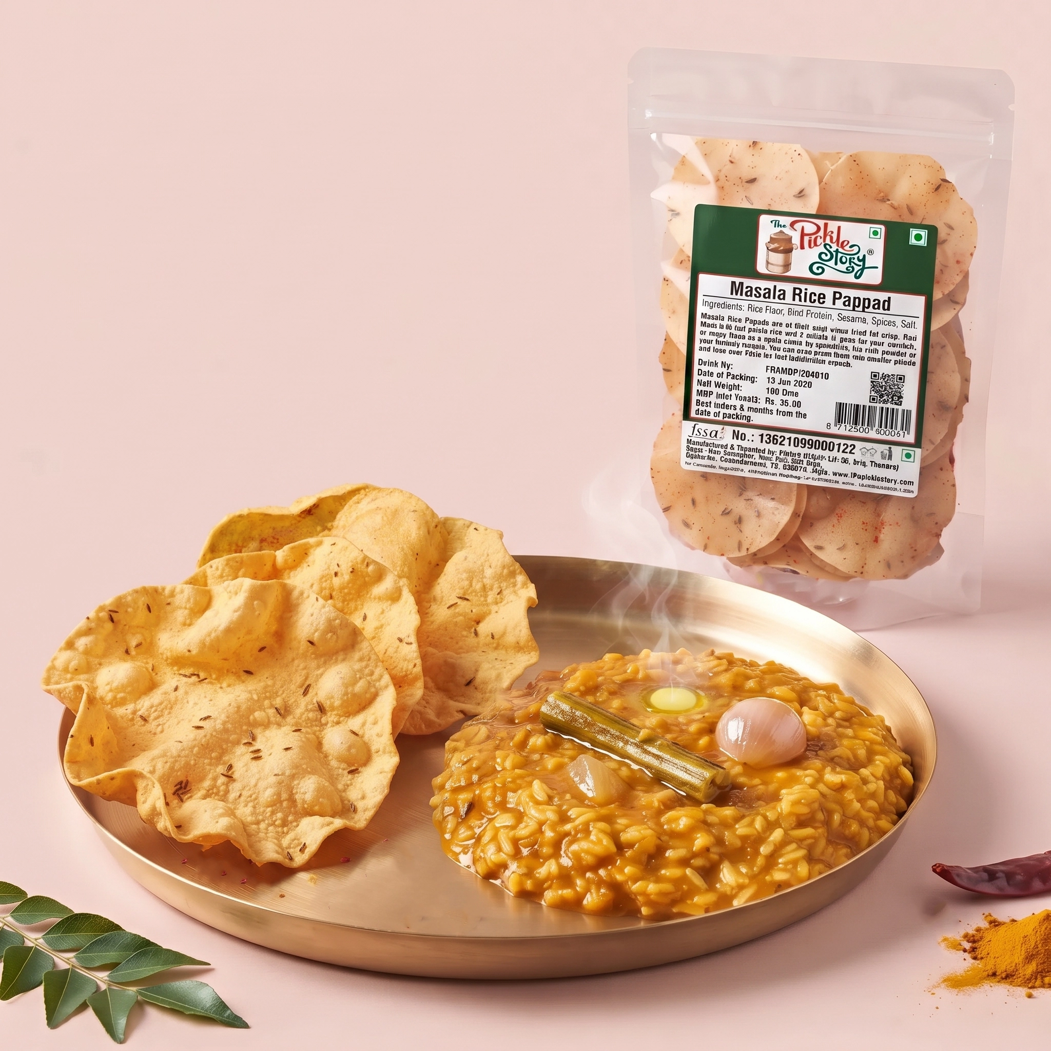 Spiced Rice Papad – Masala Biyyam Appadam