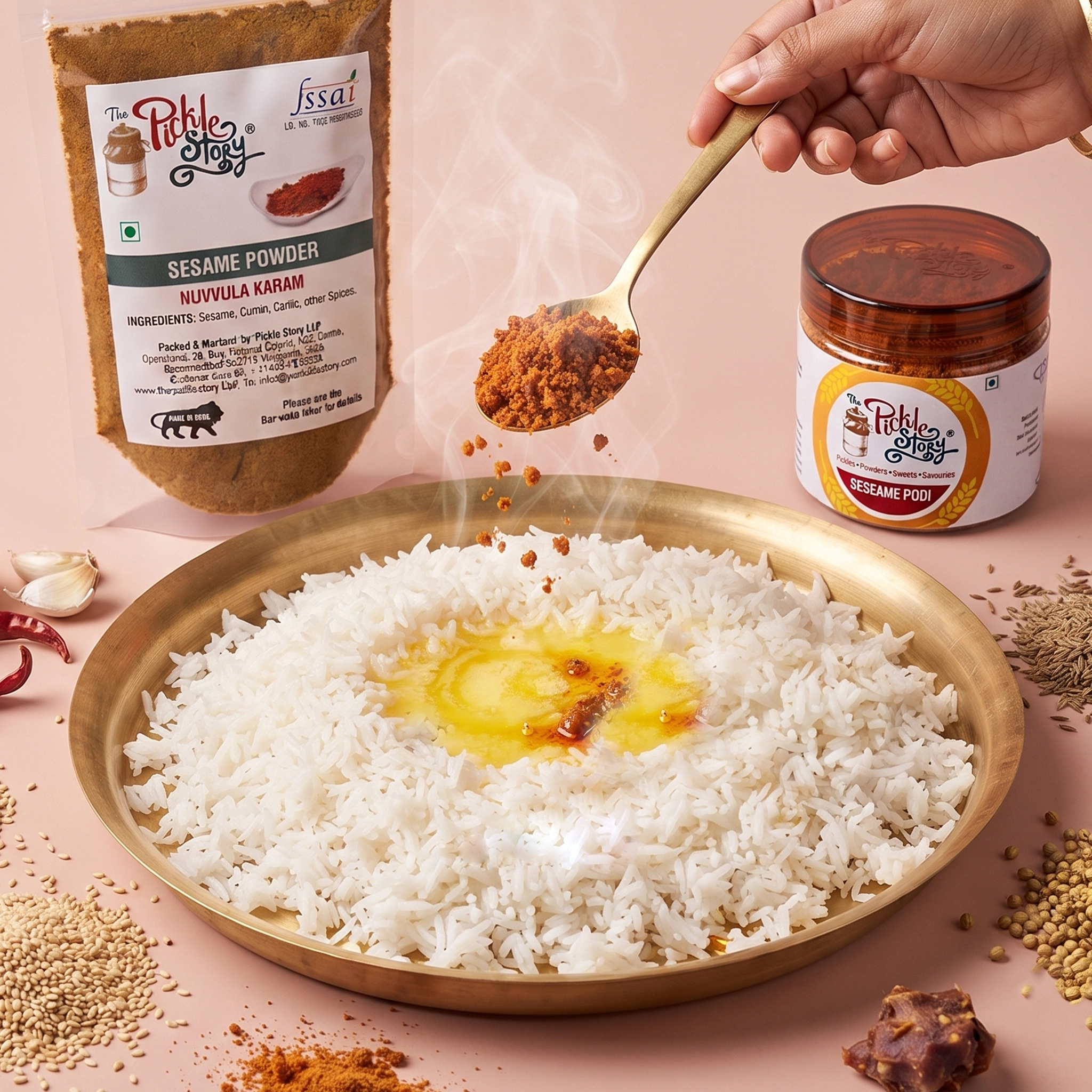 Roasted Sesame (Nuvvula) Podi – Calcium-Rich Bone Health Support