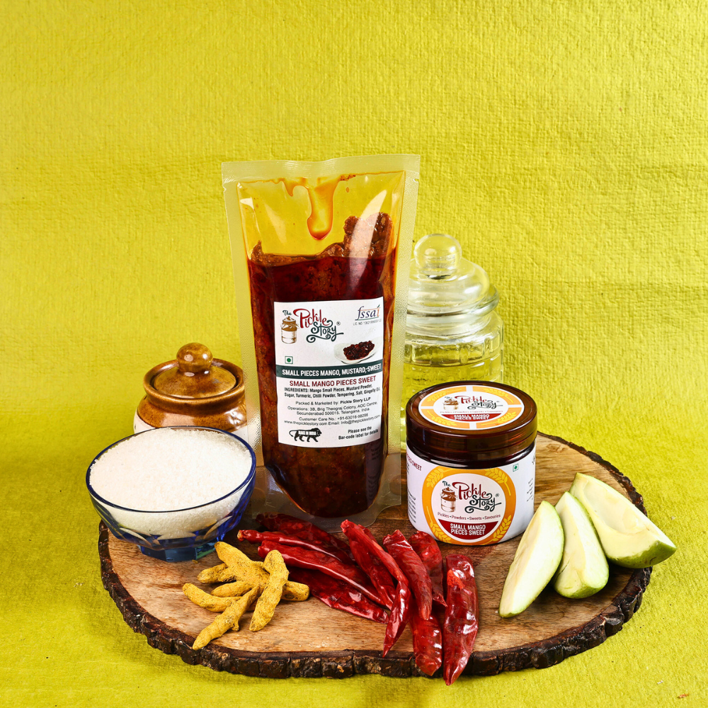 Small pieces Mango, Mustard and Sugar  – Chakarakaya