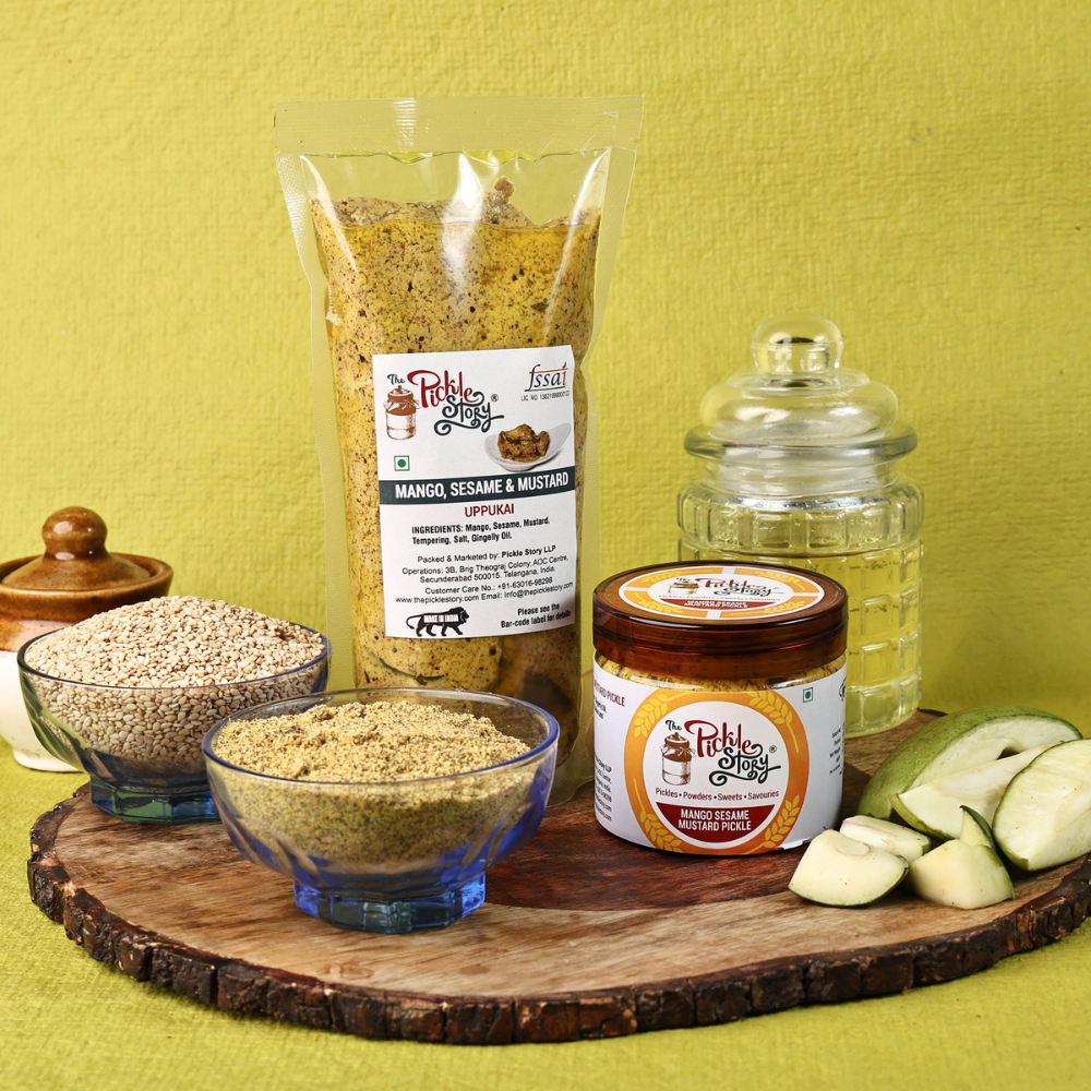 Mango Sesame Mustard Pickle – Uppukai (No chilli powder)