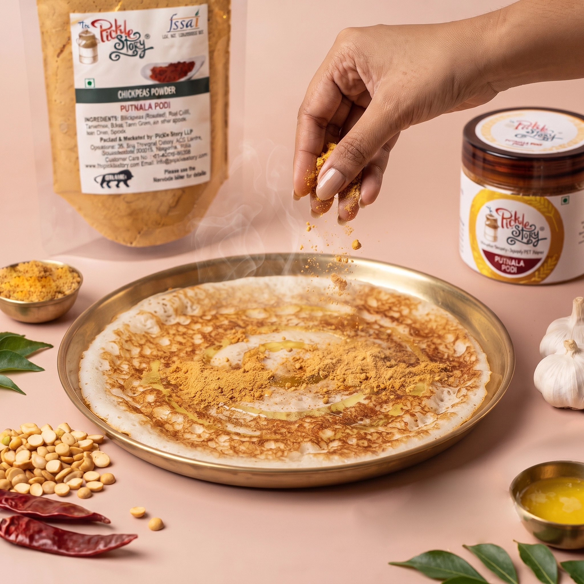 Roasted Chickpea (Putnala) Podi (Gunpowder) – Low GI Protein Chutney Powder