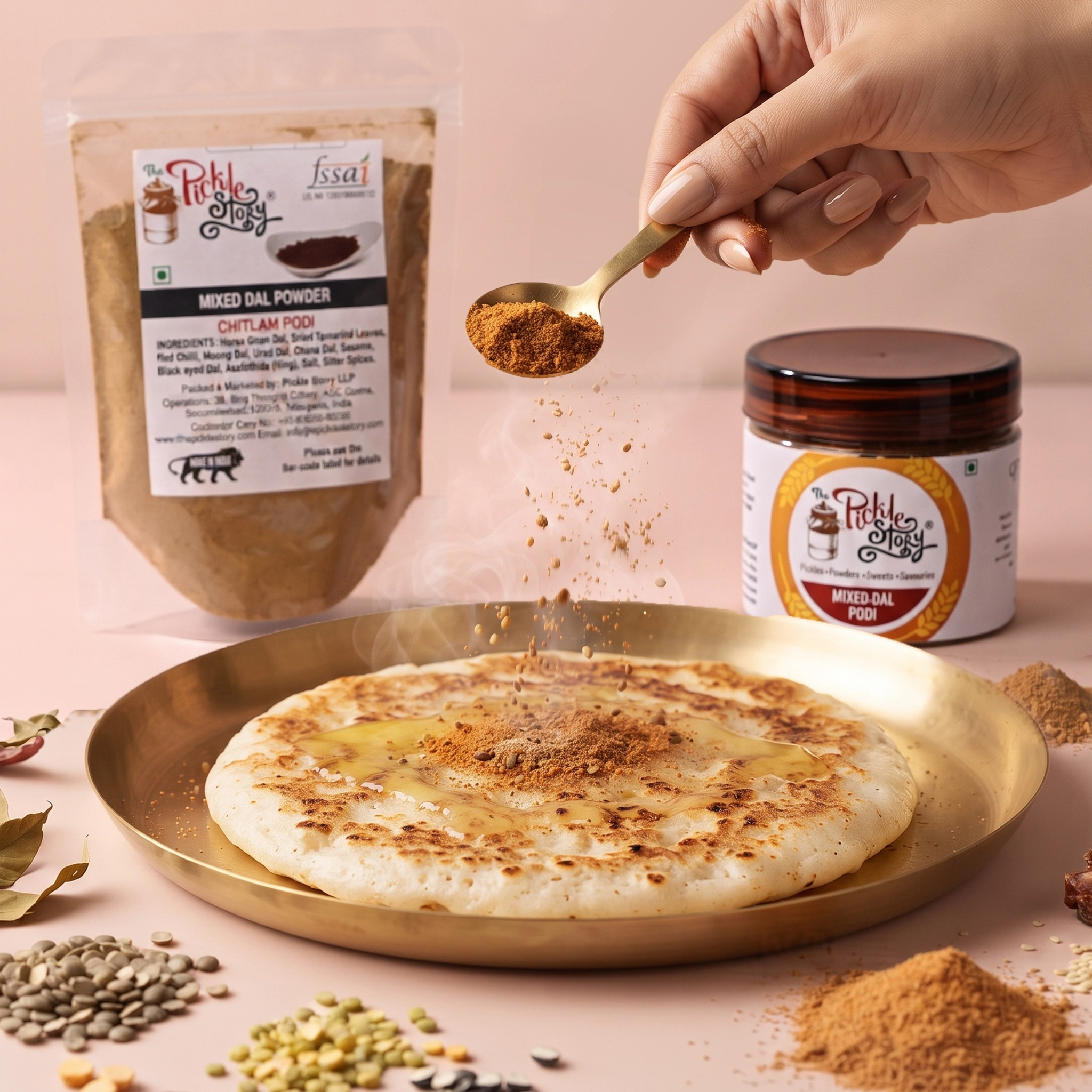 Multi-Lentil (Mixed Dal) Podi – High Protein Daily Nutrition Mix