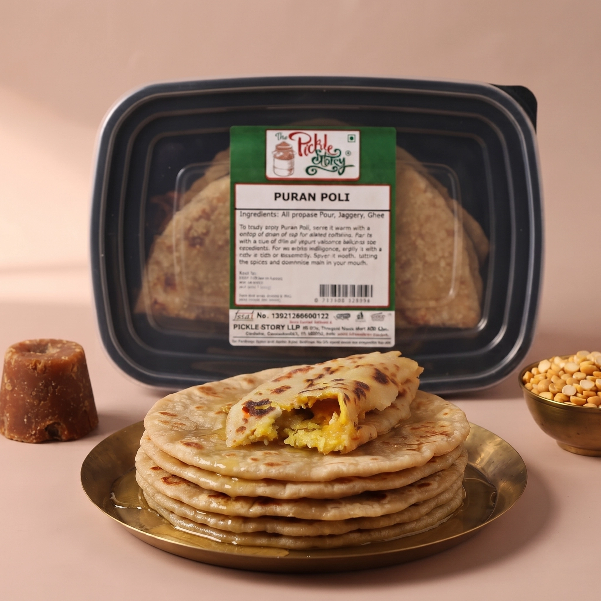 Sweet Lentil Flatbread – Puran Poli / Bobbatlu